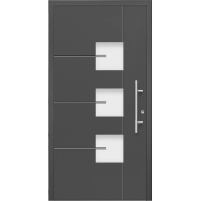 Splendoor Hliníkové vchodové dvere Moderno M330/P, antracitová metalíza, 110 P