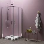 Kolpa San Квадратна душ кабина с плъзгащи се врати Kolpasan Eco Quat 80x80, 185 cm inaltime (538550)