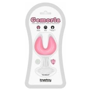 Lovetoy Gemoria Silicone Butt Plug - Dual Crescent (Glow-In-The-Dark)