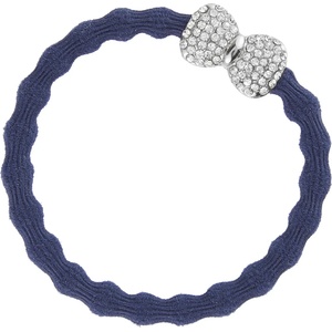 By Eloise London Silver Diamanté Bow цвят Navy Blue