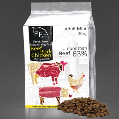 Fresh Farm Adult Mini Multiprotein Hovězí Vepřové a Kuřecí 15 kg