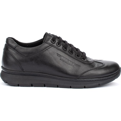 Мъжки спортни обувки от естествена кожа в черен цвят