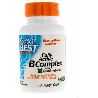Doctor’s Best Vitamin B komplex Fully Active 30 rostlinných kapsúl