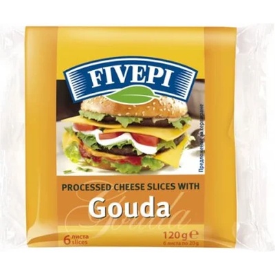 Топено сирене Гауда Fivepi слайс 120гр