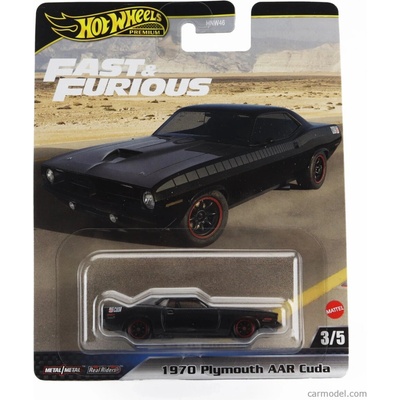 Mattel hot wheels Plymouth Aar/cuda Coupe 1970 Fast & Furious 7 2015 Black 1:64