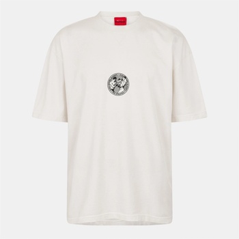 Hugo Тениска Hugo Men's Dwresto Cotton T-Shirt - Natural 102