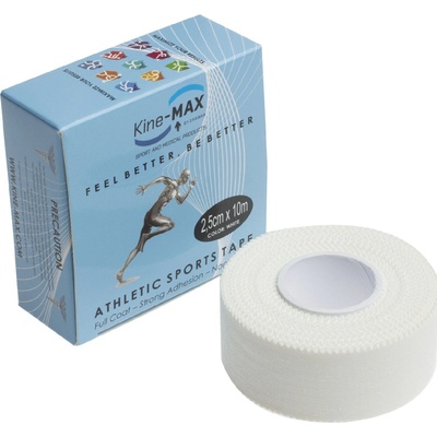 Kine-MAX neelastická tejpovacia páska Full Coat biela 2,5 cm x 10 m