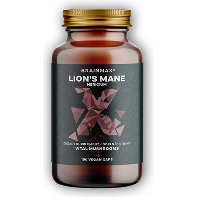 BrainMax Lion's Mane Hericium extrakt 500mg 100 rostlinných kapslí