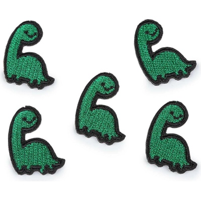 Nažehlovačka medvídek, dinosaurus, jablko, střední, 4 zelená dinosaurus