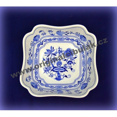 Český porcelán Dubí Cibulák mísa salátová čtyřhranná vysoká 10061 21 cm