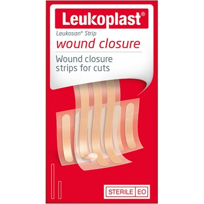 LEUKOPLAST LEUKOSAN STRIP fixačné pásky na uzavretie tržných rán 9 ks