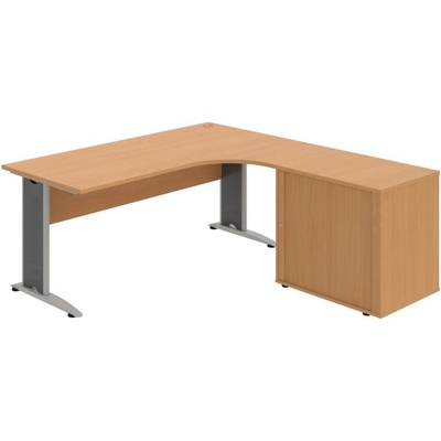 OFFICE PRO s.r.o. Kancelársky stôl pracovný, zostava ľavá - CE 1800 60 HR L, buk