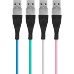 Delight Кабел за данни Android microUSB със силиконово покритие 1 м (различни цветове) 55439 (55439)