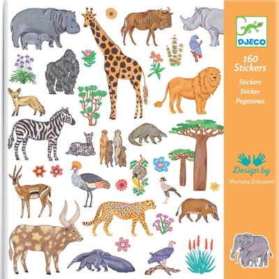 Djeco samolepky africké zvieratá