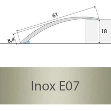 Profil Team Přechodový profil inox E07 61 mm x 1 m