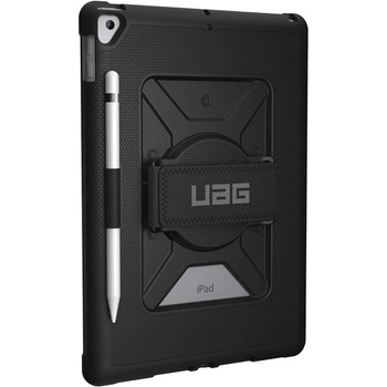 Urban Armor Gear Gear Metropolis Handstrap Case - удароустойчив хибриден кейс от най-висок клас за iPad 7 (2019), iPad 8 (2020) (черен) (bulk)
