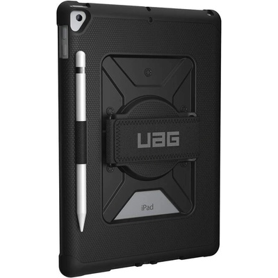 Urban Armor Gear Gear Metropolis Handstrap Case - удароустойчив хибриден кейс от най-висок клас за iPad 7 (2019), iPad 8 (2020) (черен) (bulk)