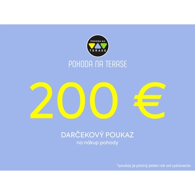 Darčekový poukaz na Pohodu Hodnota poukazu: 200 EUR