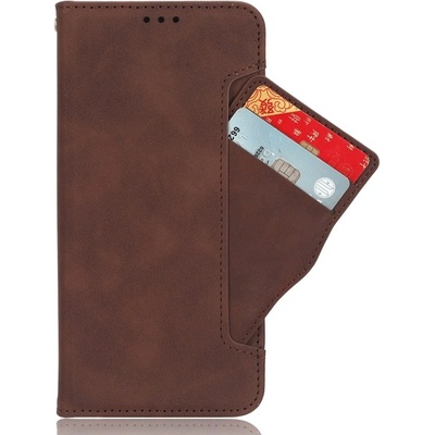 Pouzdro PROTEMIO 58579 SLOT Peněženkový obal pro TCL 405/406 hnědý