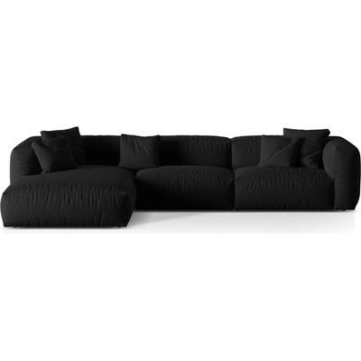 Micadoni Черен модулен ъглов диван (ляв ъгъл) Martina - Micadoni Home (MIC_LC_169_F1_MARTINA4)