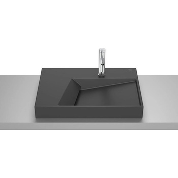 Roca Умивалник за монтаж върху плот с отвор за смесител Horizon-G, 600 x 420 x 80mm, matt black (A32727608B)