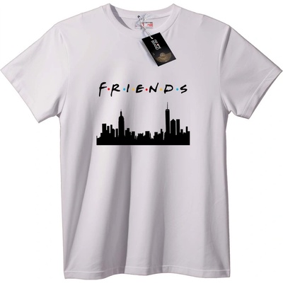 NOONEBRAND Тениска Friends Силует на Ню Йорк - S, Black