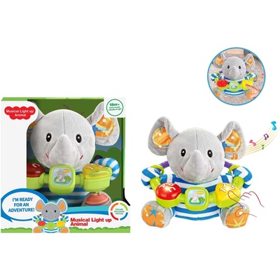Babyhome Мека играчка музикална 632550b- Слон (632550b)