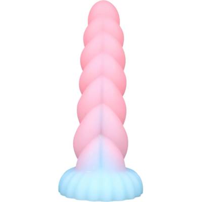 Svítící jednorožec dildo 22 cm duhové