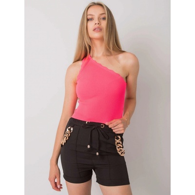 Dámské šortky se zlatými detaily dhj-sn-13260.38p black