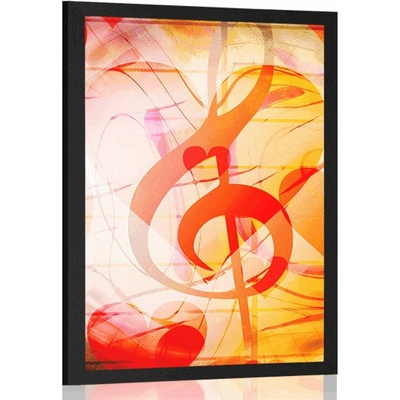 Plakát láska k hudbě - 20x30 black