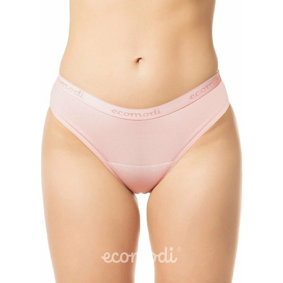 Ecomodi menstruační kalhotky růžové z bambusu klasický střih Sací třída Slabá + nepropustná taštička
