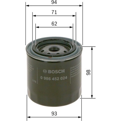 Olejový filter BOSCH 0 986 452 024