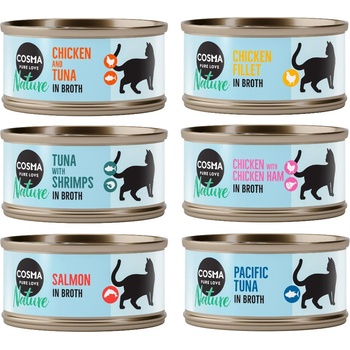 Cosma Nature 6 různých druhů 6 x 70 g