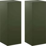 vidaXL Стойка за растения 2 pcs Маслиненозелено 30 x 30 x 80 cm (8012495)