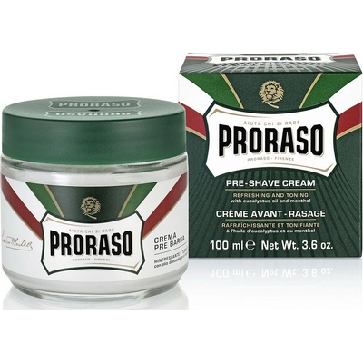 Proraso Green Pre-Shave Cream krém pro snadnější oholení s mentolem a eukalyptem 100 ml – Zboží Mobilmania