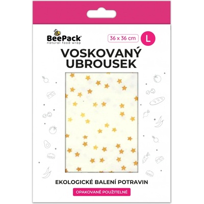 Beepack Voskovaný ubrousek ZLATÉ HVĚZDIČKY 36x36cm