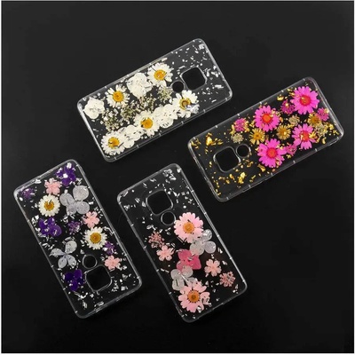 4smarts Soft Cover Glamour Bouquet - силиконов (TPU) калъф с цветя за Huawei Mate 20 (прозрачен-розов)