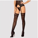 Obsessive Smyslné punčochy S825 stockings černá
