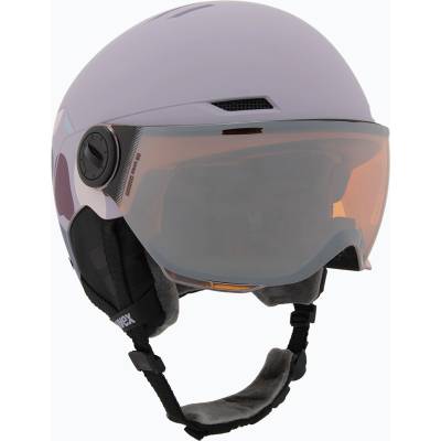 uvex Детска скиорска каска UVEX Rocket Visor Jr cool lavender abstract matt/mirrorsilver/lasergold