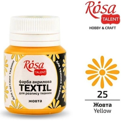 Rosa Talent farba na textil 20 ml 25 yellow