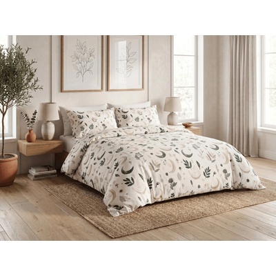 Textilomanie Obliečky z mikrovlákna BOHO MOON krémové 70x90 140x200