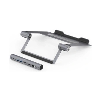 i-Tec Metal Cooling Pad for notebooks (up-to 15.6”) + USB-C Docking Station (PD 100W) C31METALDOCKPADPD