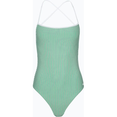 Tommy Hilfiger Дамски бански костюм Tommy Hilfiger Straight One Piece seersucker лъчисто зелено/бяло