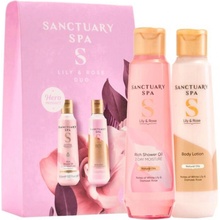 Sanctuary Spa Lilie & Růže sprchový gel 150 ml + tělové mléko 150 ml, kosmetická sada