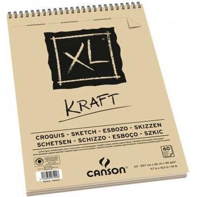 Skicák Canson XL Kraft A5 90g 40 listů