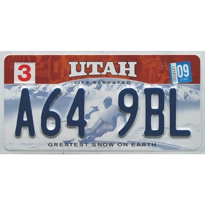 Ceduľa značka USA Utah