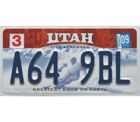 Ceduľa značka USA Utah