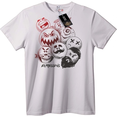 NOONEBRAND Тениска Изрази - M, White