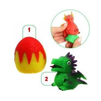 Image 1 of Силиконово яйце с динозавър 2 в 1, TPR, 6 x 5cm