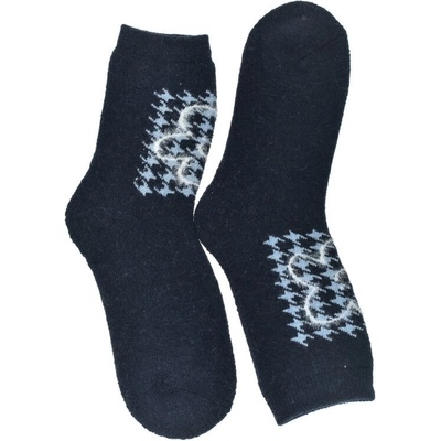 Dámske termo ponožky Cozy-Pattern tmavomodré